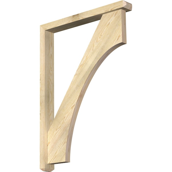 Ekena Millwork Westlake Craftsman Rough Sawn Bracket w/ Offset Brace, Douglas Fir, 4"W x 32"D x 44"H BKT0402X32X44WTL04RDF - main